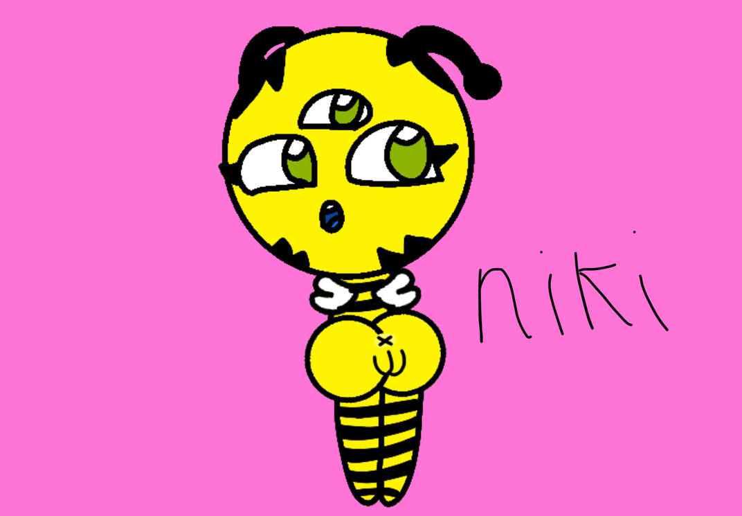 1girl anus autistic bubble_ass cute_face fifi_and_the_flowertots fifi_y_los_floriguitos green_eyes looking_back niki_the_bee original_character presenting presenting_ass pussy yellow_skin younger_female