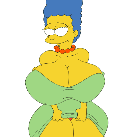erect_nipples flashing huge_breasts marge_simpson the_simpsons thighs thong