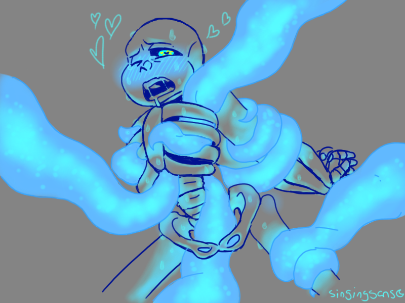 1boy 2d 2d_(artwork) animated_skeleton artist_name blue_blush blue_tentacles blush bottom_sans bound bound_arms completely_nude completely_nude_male digital_media_(artwork) drooling male male_focus male_only malesub monochrome monster nude nude_male one_eye_closed partially_colored restrained sans sans_(undertale) simple_background singingsans skeleton solo_male submissive submissive_male tentacle tentacle_around_arm tentacle_around_arms tentacle_around_leg tentacle_on_male tentacle_sex tentacles tentacles_on_male third-party_source uke_sans undead undertale undertale_(series) video_game_character video_games