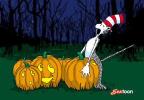 animated dr_seuss furry gif jack-o'-lantern loop outside pumpkin sextoon the_cat_in_the_hat the_cat_in_the_hat_(character)