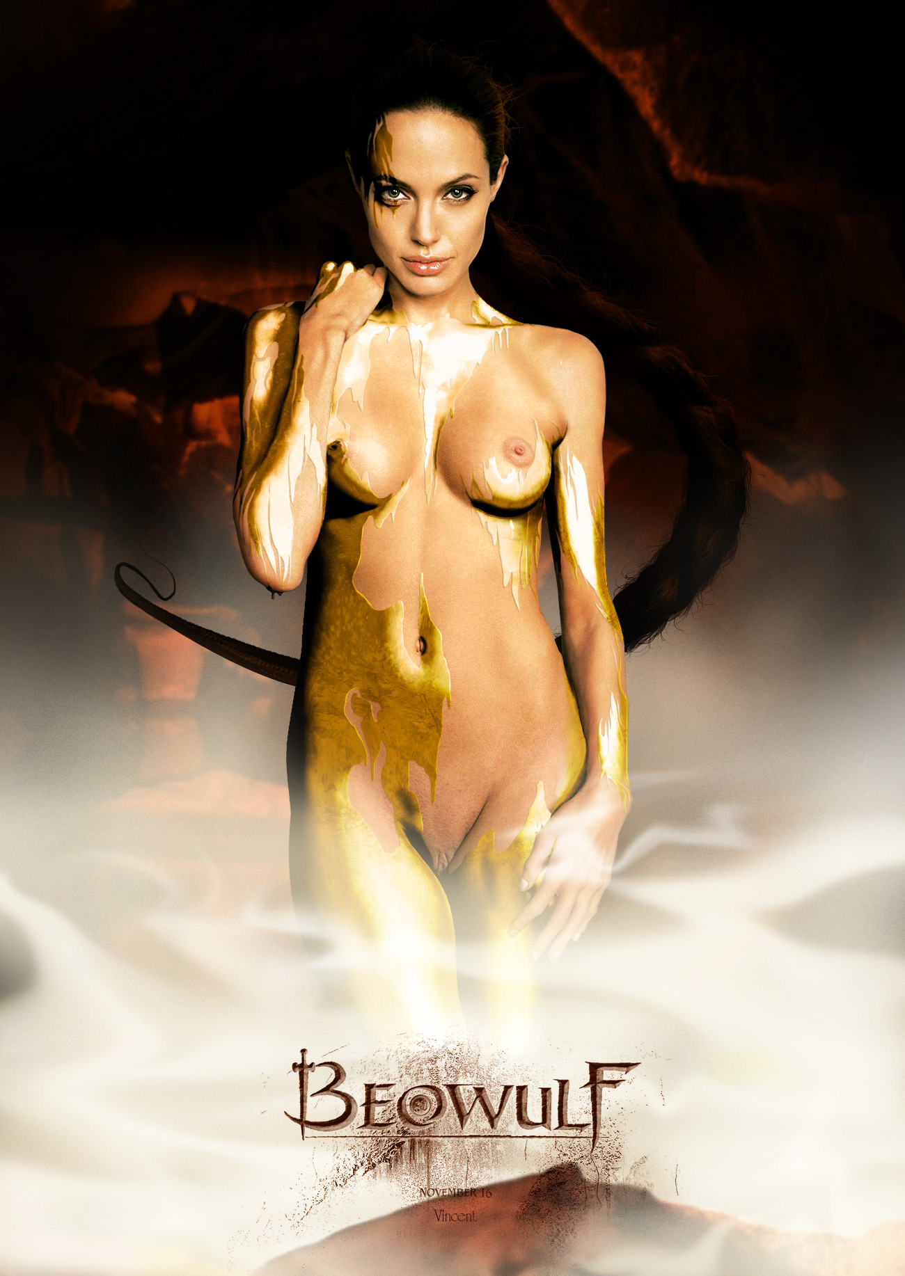Angelina jolie naked in beowulf