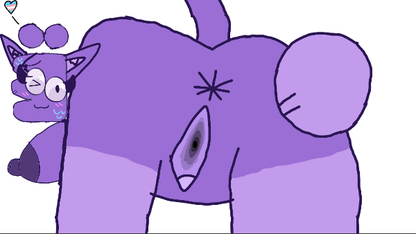 1girl abbygale_purple_eevee_kit anthro anus ass breasts cfmot contest_for_a_million_of_thousands female furry furry_female genderswap hi_res inmt looking_at_viewer nipples object_shows purple_body pussy showing_ass tagme transgender transgender_female transgender_woman uwu yoshka_(cfmot) zack_main инмт
