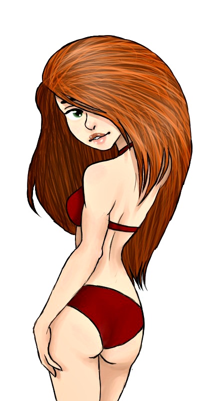 ass hair_over_one_eye kim_possible kimberly_ann_possible looking_back