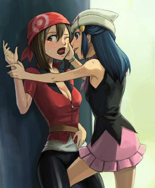 2_girls 2girls against_wall arm armpits arms art ass babe bandana bandanna bare_legs beanie between_legs bike_shorts black_dress blue_eyes blue_hair blush breasts brown_eyes brown_hair cleavage creatures_(company) crotch_rub dawn_(pokemon) dress eye_contact female female_orgasm forced friends frottage game_freak hair_between_eyes hair_ornament hairclip hand_on_another's_face hand_on_face haruka_(pokemon) hat hikari_(pokemon) humans_of_pokemon incipient_kiss kid_(artist) leg_between_thighs legs long_hair looking_at_another looking_away may_(pokemon) moaning multiple_girls naughty_face neck nintendo nyaasora one_eye_closed open_clothes open_mouth open_shirt orgasm pink_skirt pokemon pokemon_(anime) pokemon_(game) pokemon_black_and_white pokemon_bw pokemon_diamond_pearl_&amp;_platinum pokemon_dppt pokemon_rse rape_face scarf shirt short_hair shorts skirt sleeveless sleeveless_dress smile standing sweat sweating tongue wince wink wrist_grab you_gonna_get_raped yuri zipper