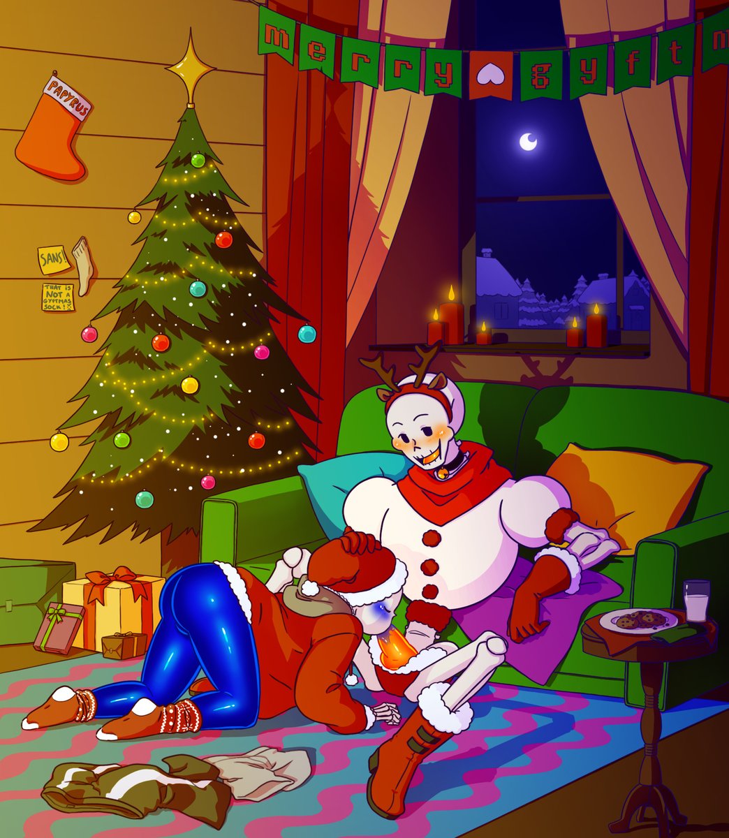 2020s 2022 2boys 2d 2d_(artwork) all_fours animated_skeleton antler_headband bell_collar blue_blush blue_body blue_hoodie blue_jacket blush boots bottom_sans boxers_(clothing) brother brother/brother brother_and_brother brothers candle candles christmas christmas_present christmas_sock christmas_tree clothed collar digital_media_(artwork) duo ectobody ectopenis ectotongue fellatio fontcest gift_box gloves hand_on_another's_head holidays hooded_jacket hoodie incest indoors jacket living_room male male/male male_only merry_christmas monster oral oral_sex orange_blush orange_penis orange_tongue pants_on_floor pants_removed papyrus papyrus_(undertale) papysans penis red_boots red_gloves red_hoodie red_jacket red_socks sans sans_(undertale) santa_hat seme_papyrus sex sinncognito sitting sitting_on_floor skeleton socks socks_on sucking_penis top_papyrus uke_sans undead undertale undertale_(series) video_games yaoi