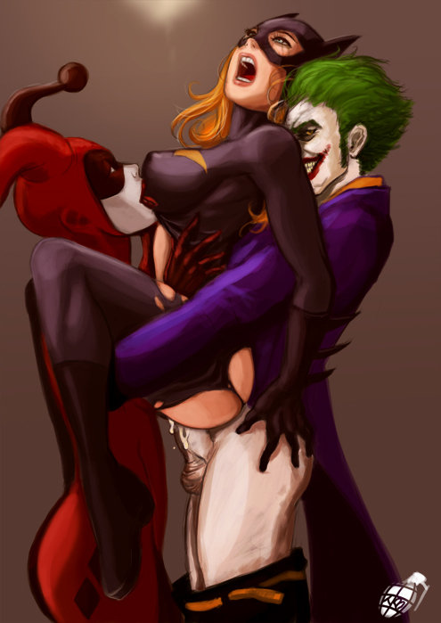 batgirl batman_(series) dc dc_comics female harley_quinn rape stephanie_brown the_joker threesome tinkerbomb