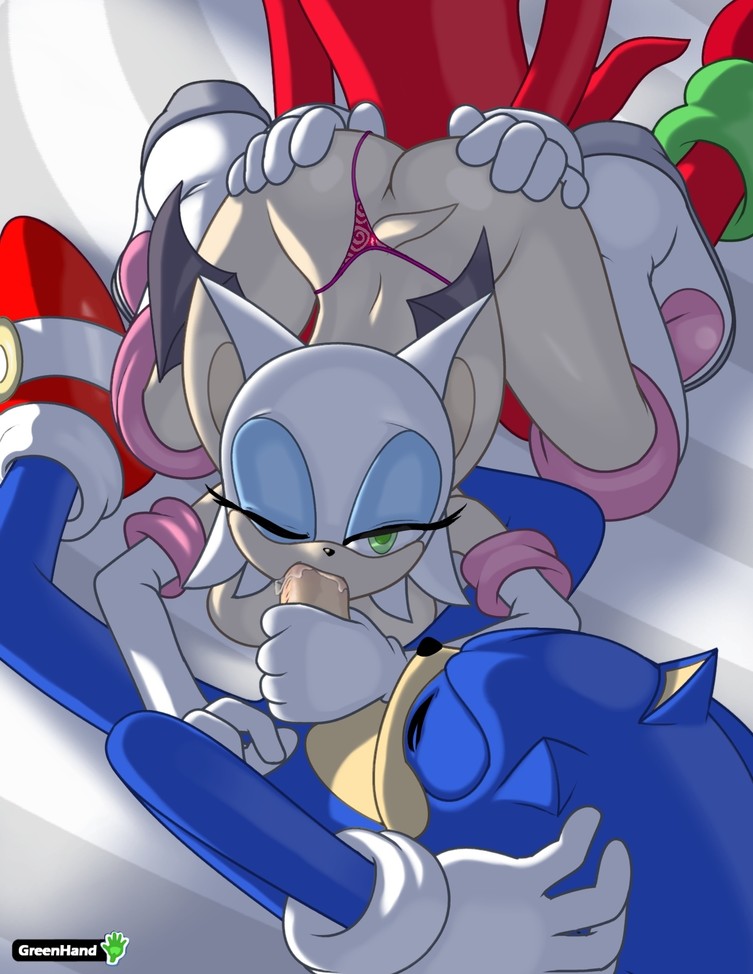 doggy_position fellatio greenhand knuckles_the_echidna mmf_threesome nintendo oral rouge_the_bat sega sonic_the_hedgehog sonic_the_hedgehog_(series) spitroast threesome
