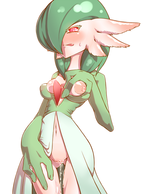 1girl big_breasts breasts chest_jewel covered_nipples creatures_(company) dripping erect_nipples fairy_type_pokemon furry game_freak gardevoir gen_3_pokemon green_hair hair_over_one_eye koshi_an_(pixiv_id) licking_lips looking_at_viewer naughty_face nintendo nipples pokemon pokemon_(anime) pokemon_(creature) pokemon_(game) pokemon_(species) psychic_type_pokemon pussy pussy_juice red_eye red_eyes simight solo tongue tongue_out