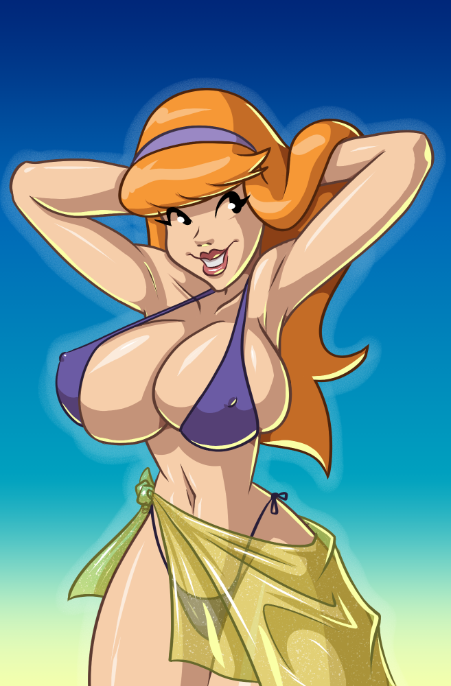 1girl armpit armpits bikini cleavage daphne_blake erect_nipples_under_clothes hanna-barbera huge_breasts phazyn pinup red_hair scooby-doo seductive seductive_eyes seductive_look seductive_smile sexy sexy_armpits sexy_body sexy_breasts sexy_pose solo_female tagme thick_thighs