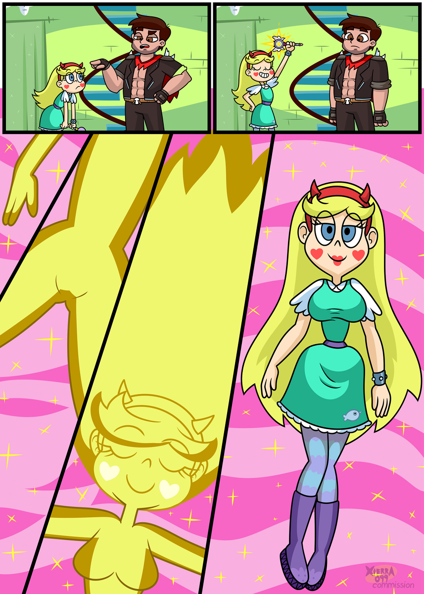 aged_up big_breasts blonde_hair blue_eyes brown_eyes brown_hair canon_couple comic disney future_with_benefits_(star_vs._comic)_(xierra099) latino magic_wand marco_diaz muscular_male star_butterfly star_vs_the_forces_of_evil xierra099