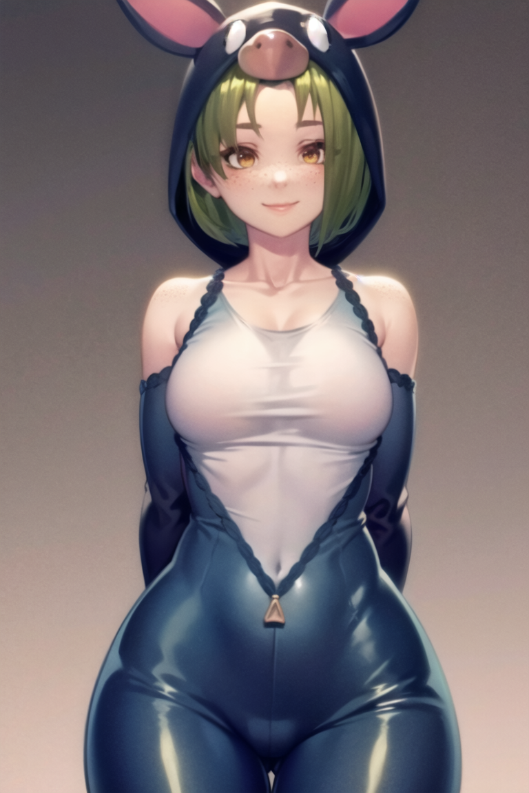 1girl ai_generated brown_eyes clothing colombian donkey donkey_hood female_focus female_only freckles green_hair green_nails hispanic hispanic_virtual_youtuber hoodie indie_virtual_youtuber latam_virtual_youtuber light-skinned_female light_skin one-piece_swimsuit ryumi ryumivt short_hair small_breasts solo_female stable_diffusion swimsuit twitch twitch.tv virtual_youtuber vtuber yellow_eyes youtube youtube_hispanic