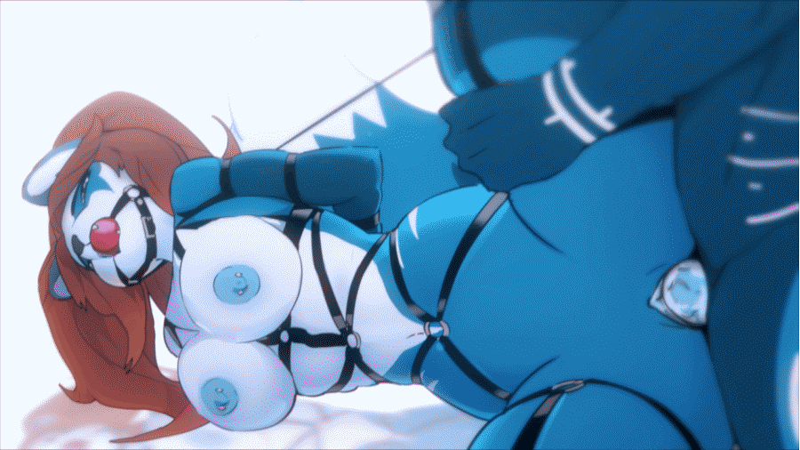 1girl ailurid alpha_(alphanemesis93) anthro arms_bound ball_gag bdsm big_breasts blue_body blue_fur bodily_fluids bondage bouncing_breasts bound breasts closed_eyes daughter faceless_male father father_&amp;_daughter father_and_child fur fur_markings furry gag genital_fluids genitals gif hands_behind_back harness incest leash leg_grab lying male male/female mammal markings medium_breasts nipple_piercing nipples on_side onecherry parent parent_and_child penetration penis piercing pussy pussy_juice raised_leg red_panda short_playtime simple_background sophia_(alphanemesis93) vaginal vaginal_penetration white_background