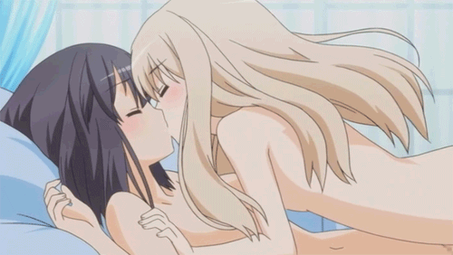 2girls animated animated_gif arm_grab arms bed big_breasts black_hair blonde_hair blush breasts censored closed_eyes curtain curtains female flat_chest friends gif girl_on_top hair happy_sex hentai kawamura_reo kissing large_breasts long_hair looking_at_another love lowres lying multiple_girls mutual_yuri navel nipples nude on_back on_bed peko pillow sawaguchi_mai sex short_hair sideboob sono_hanabira_ni_kuchizuke_wo surprised window yuri