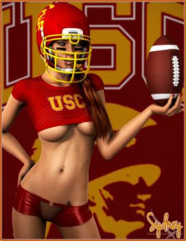 american_football breasts clothing football_field football_helmet helmet sydgrl3d