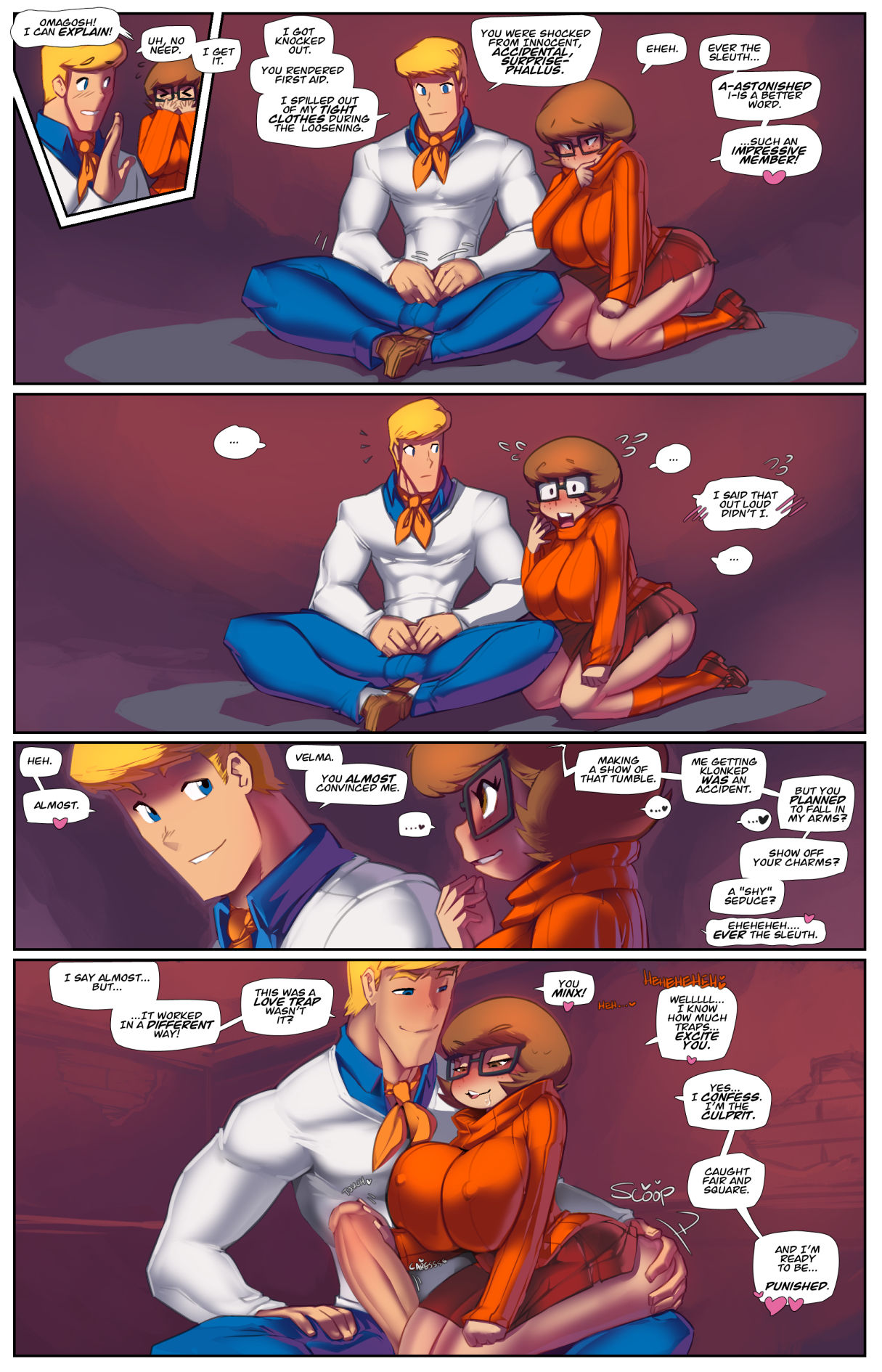 brown_hair comic english_text fred_perry freddy_jones high_res high_resolution male/female scooby-doo short_hair tagme teen text velma_dinkley