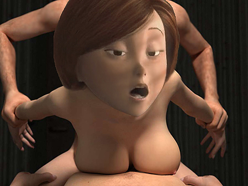 3d big_breasts breasts cartoon disney double_penetration from_behind group_sex helen_parr milf nude pixar pov red_hair redhead sex tagme the_incredibles