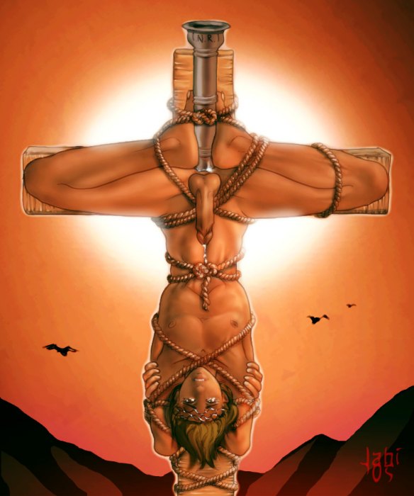 anal cross crucifix cum jesus male religion solo sun tied_up