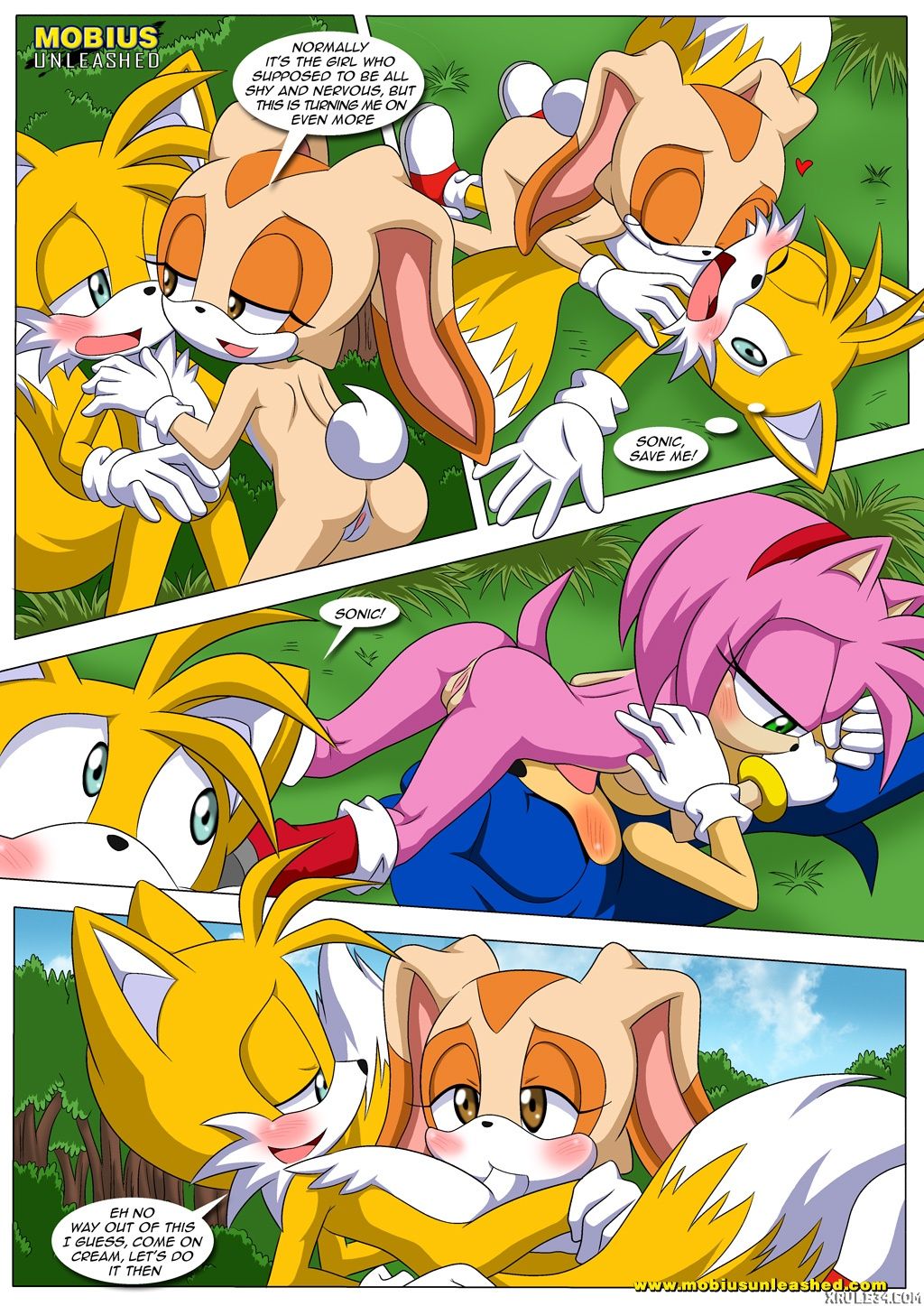 amy_rose bbmbbf cream_the_rabbit miles_"tails"_prower mobius_unleashed oral palcomix sega sex sonic_the_hedgehog sonic_the_hedgehog_(series) tagme tails_the_fox