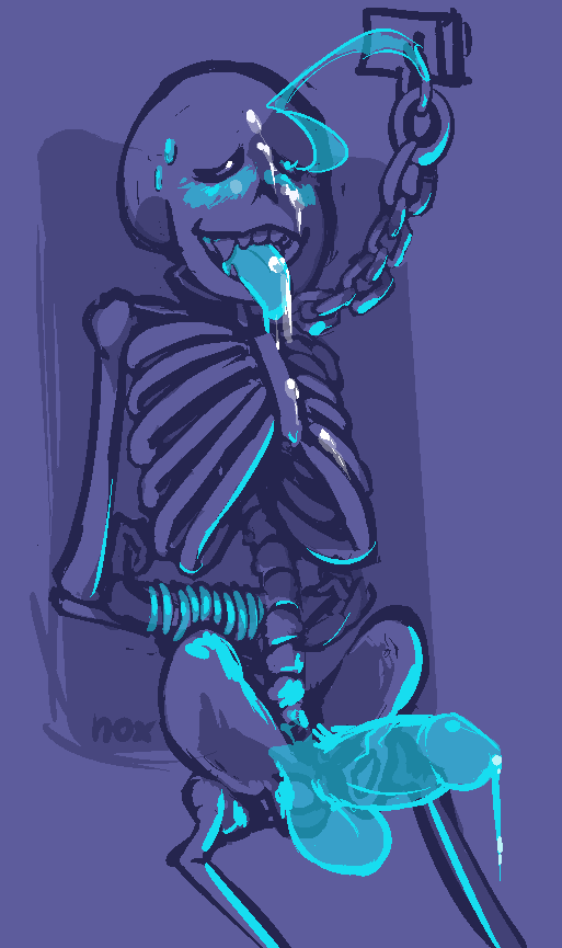 1boy 2010s 2015 2d 2d_(artwork) animated_skeleton artist_name bad_id bad_tumblr_id balls blue_background blue_blush blue_eye blue_penis blue_testicles blue_tongue blush bottom_sans bound_arms bound_wrists chain chain_leash chains collar cowboy_shot digital_media_(artwork) drooling ectopenis ectotongue glowing_eye male male_only malesub monster naked noxiousaberration nude penis sans sans_(undertale) simple_background skeleton solo solo_male submissive submissive_male sweat testicles tied_up tied_wrists tongue tongue_out uke_sans undead undertale undertale_(series) video_games