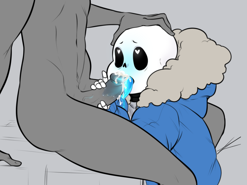 2d 2d_(artwork) animated_skeleton anon anonymous_male blue_hoodie blue_jacket blue_tongue bottom_sans clothed digital_media_(artwork) faceless_male fellatio grabbing_head hand_on_another's_head head_grab heart_eyes hooded_jacket hoodie jacket ksuriuri licking_penis monster sans sans_(undertale) shortsnas skeleton solo_focus sucking_penis third-party_source tongue uke_sans undead undertale undertale_(series) unseen_male_face video_games