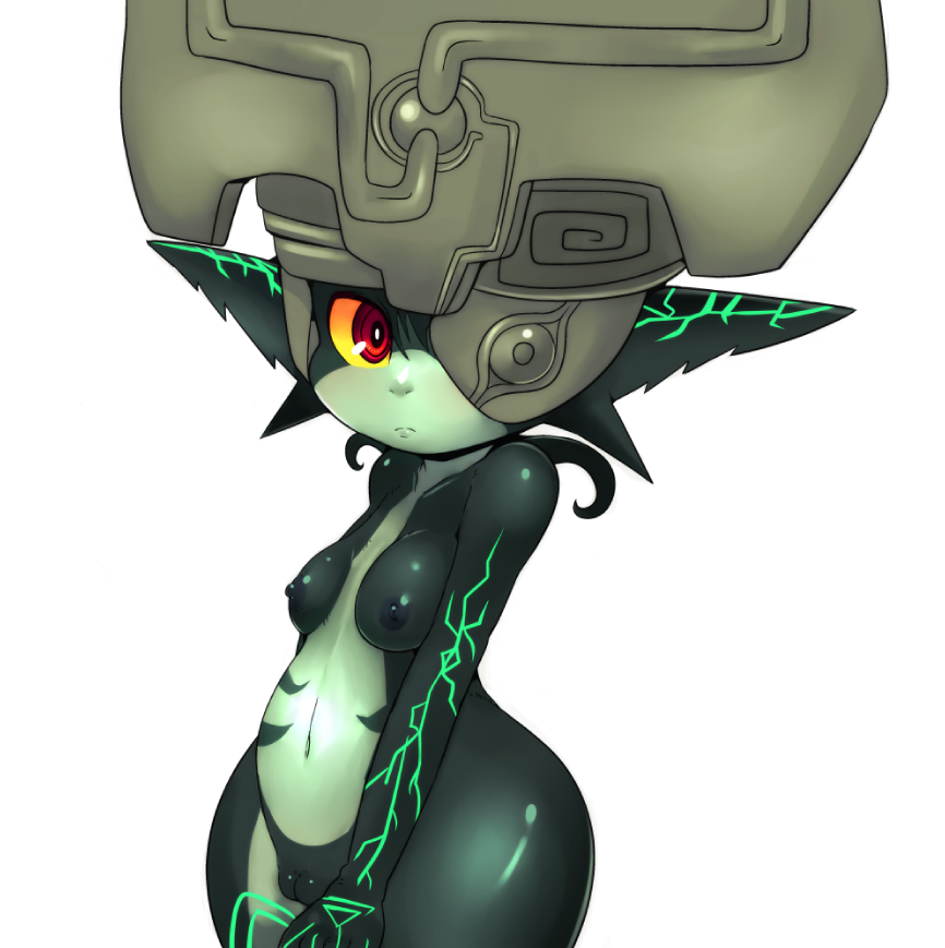 2014 areola belly breasts erect_nipples female imp imp_midna matospectoru midna midriff navel nipples nude pussy red_eyes small_breasts solo the_legend_of_zelda twilight_princess video_games
