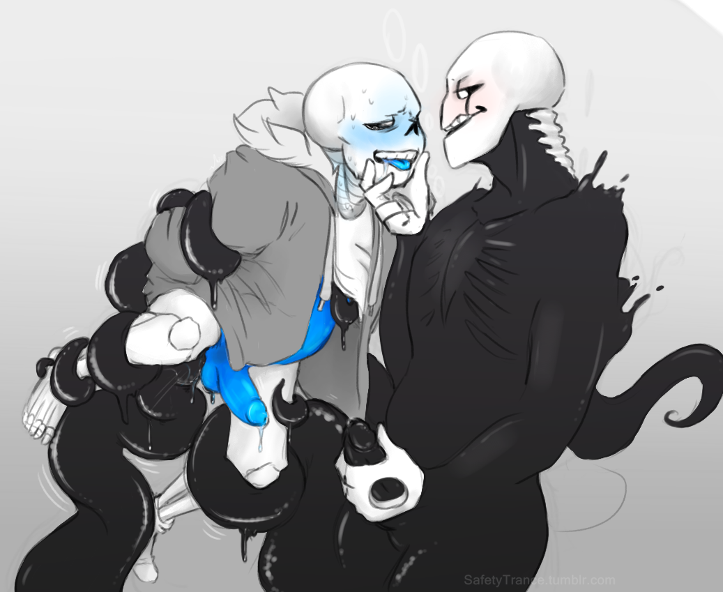 2010s 2016 2boys 2d 2d_(artwork) animated_skeleton bigger_dom bigger_dom_smaller_sub bigger_male black_body black_penis black_tentacles blue_blush blue_body blue_penis blue_tongue blush bottom_sans bottomless clothed drooling ectobody ectopenis ectoplasm gaster gaster_(undertale) goo grabbing_chin grabbing_face grabbing_own_penis gradient_background grey_background half-closed_eyes holding_own_penis hooded_jacket hoodie jacket larger_male male male/male male_only maledom malesub partially_clothed partially_nude penis precum safetytrance sans sans_(undertale) sanster skeleton small_sub small_sub_big_dom smaller_male smaller_sub smaller_sub_bigger_dom sweat tentacle tentacle_on_male tentacle_under_clothes tentacles tentacles_around_arms tentacles_around_legs tentacles_on_male tongue tongue_out uke_sans undead undertale undertale_(series) video_games yaoi