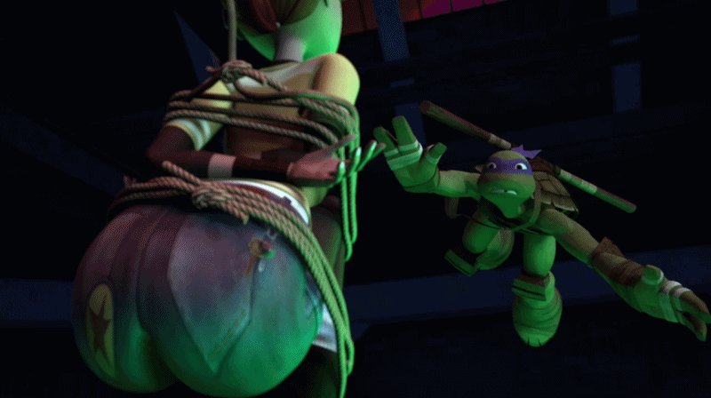 3d april_o'neil ass close-up donatello falling gif hands_behind_back rope round_ass slow_motion teenage_mutant_ninja_turtles tied_up tmnt_2012