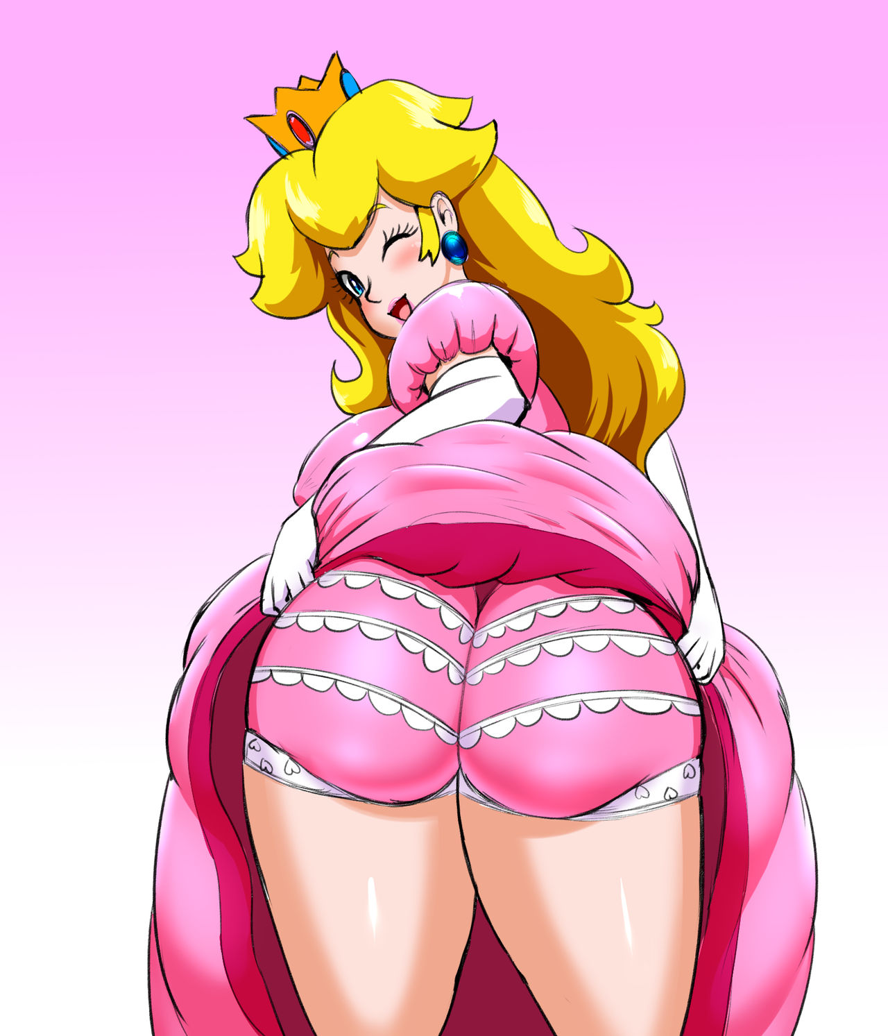 ;) ass big_ass big_breasts big_butt bottom_heavy breasts bubble_butt deviantart erect_nipples fat_ass female female_only large_ass looking_at_viewer looking_back mario_(series) nintendo nipples panties pink_panties princess_peach seducing seductive sexy sexy_ass sexy_body sexy_breasts sexy_panties smelly_ass solo speeds super_mario super_mario_bros. thick_ass thick_thighs wink
