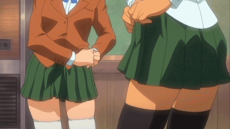 aihara_ai ass futabu futanari gif hentai itou_aya penis schoolgirl stockings tan undressing