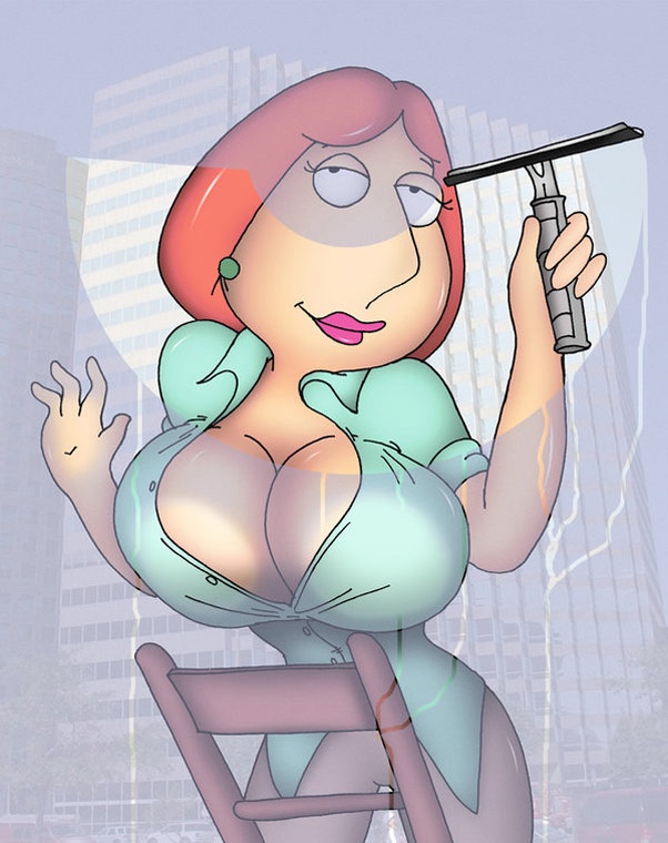 breasts_on_glass family_guy huge_breasts lois_griffin looking_at_viewer orange_hair redhead