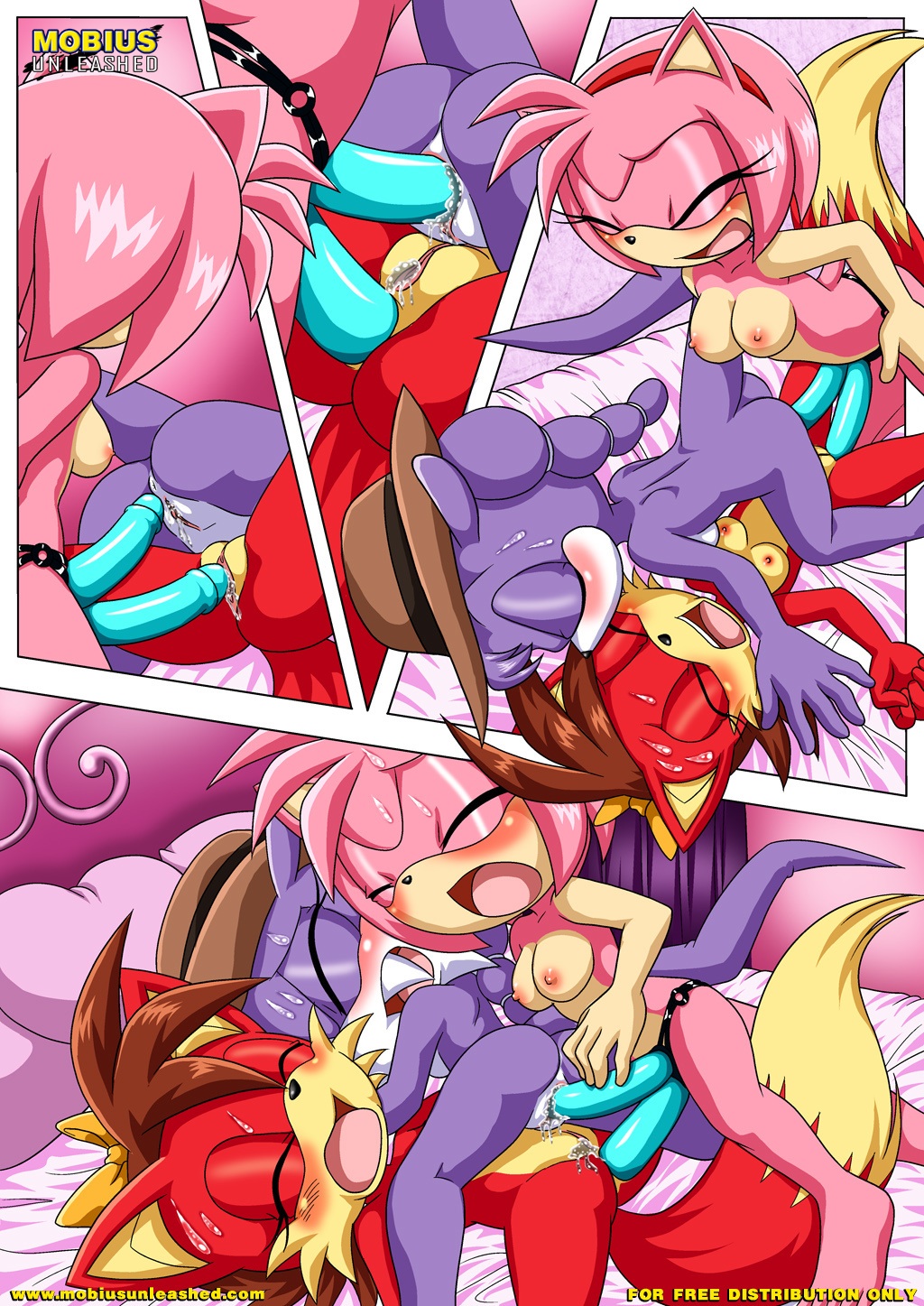 amy's_secret amy_rose archie_comics bbmbbf comic double_strap-on fiona_fox mobius_unleashed nic_the_weasel nicolette_the_weasel palcomix sega sex sonic sonic_(series) sonic_the_hedgehog_(series) strap-on yuri