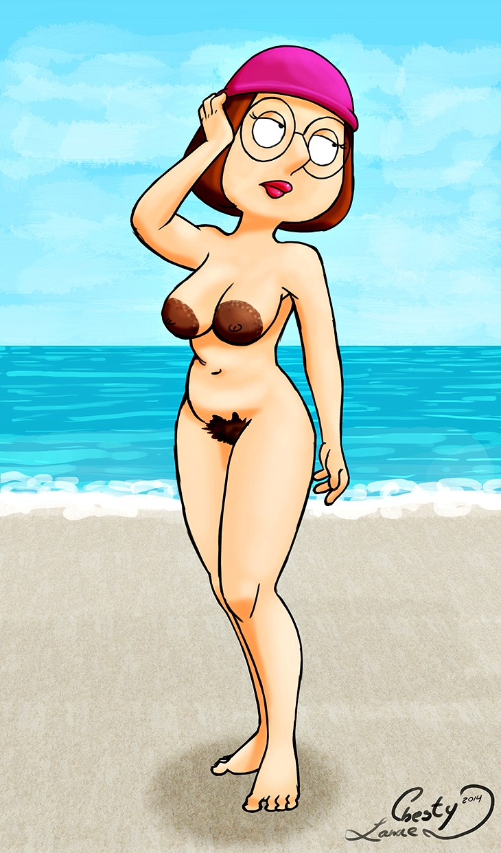 beach chesty_larue family_guy large_areolae meg_griffin nipples pubic_hair