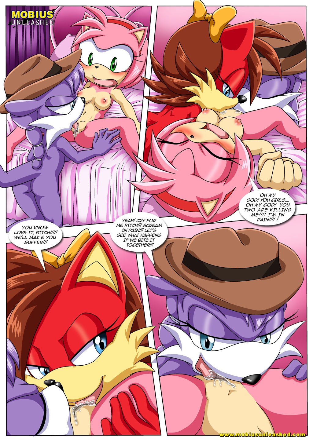 amy's_secret amy_rose archie_comics bbmbbf comic fiona_fox mobius_unleashed nic_the_weasel nicolette_the_weasel palcomix pleasure pussylicking sega sex sonic sonic_(series) sonic_the_hedgehog_(series) text yuri