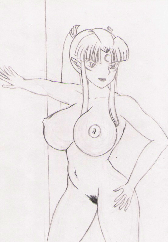 1girl breasts female female_only inuyasha nude pubic_hair sesshomaru's_mom solo