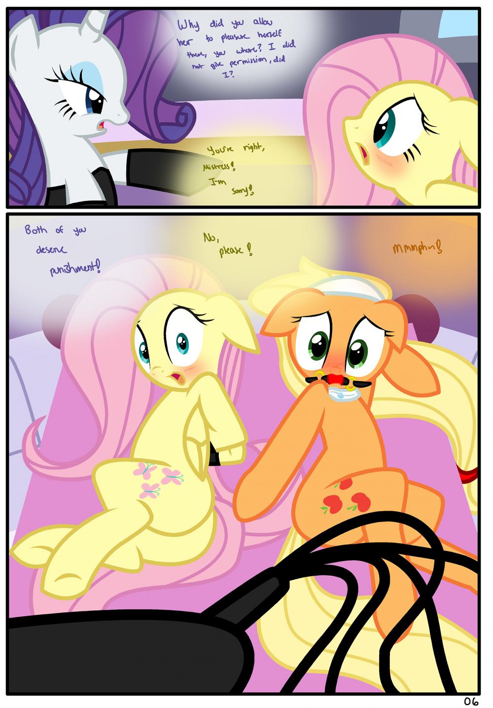 Xbooru - applejack ball gag bondage comic fluttershy friendship is magic my  little pony pyruvate rarity (mlp) the usual whip | 503922