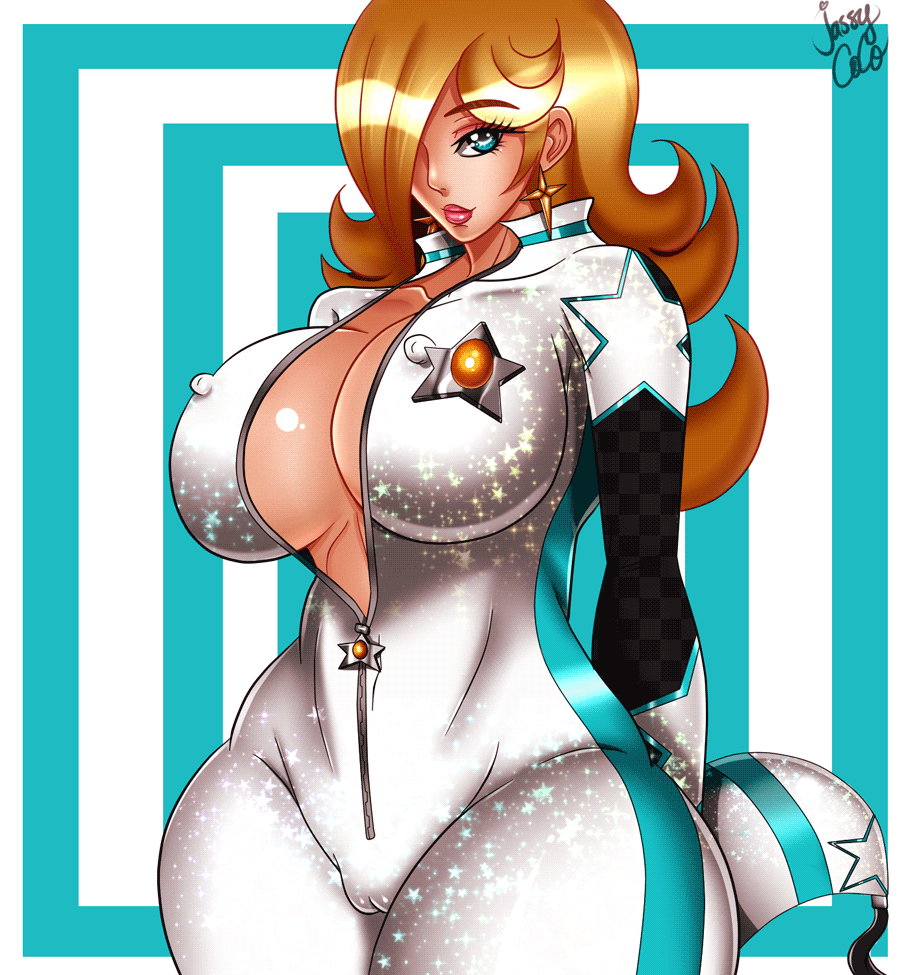 animated big_breasts bodysuit breasts cameltoe cleavage clothed/nude curvy dressed_undressed erect_nipples gif hair_over_one_eye huge_breasts jassycoco mario_(series) mario_kart navel nintendo nipples no_bra nude princess_rosalina pussy rosetta_(mario) super_mario_bros. super_mario_galaxy uncensored unzipped wide_hips zipper