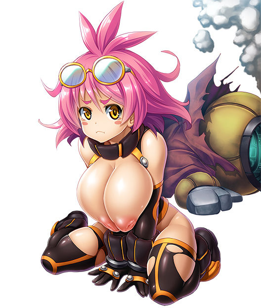 00s 1girl asahi boots breasts curvy female_focus female_only huge_breasts lilith-soft looking_at_viewer mature mature_female mecha nipples no_bra pink_hair puffy_nipples rene_(taimanin_asagi) shiny shiny_skin short_hair simple_background solo_female taimanin_(series) taimanin_asagi taimanin_asagi_battle_arena tears video_game_character white_background yellow_eyes