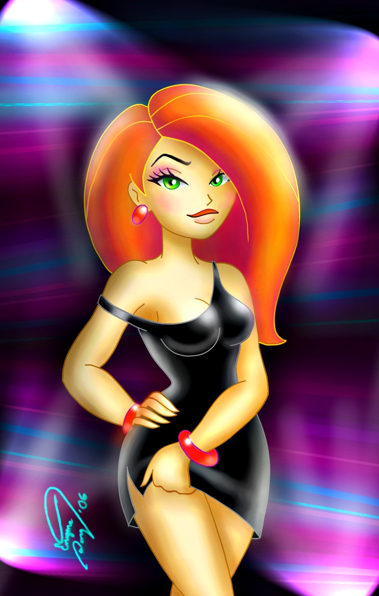 black_dress enigmawing kim_possible kimberly_ann_possible looking_at_viewer