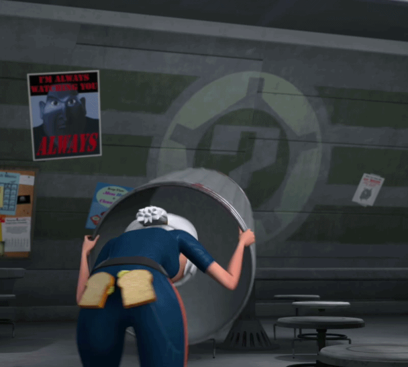 3d ass bread gif ginormica looking_back monsters_vs_aliens pickle susan_murphy trashcan