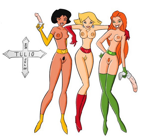 alex_(totally_spies) big_breasts clover_(totally_spies) dildo nude_female sam_(totally_spies) totally_spies tulio_(artist)