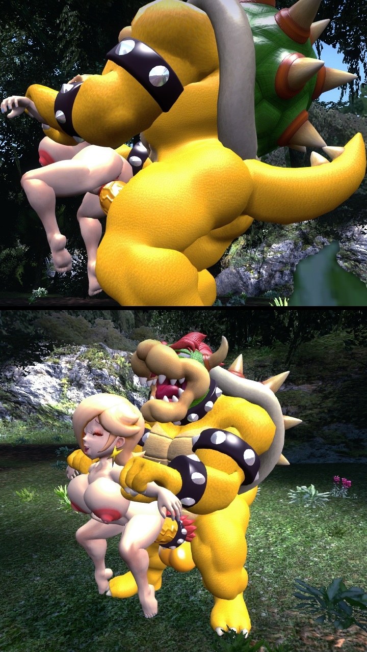 1girl ass balls big_ass big_breasts bowser breasts doggy_position from_behind_position happy_sex interspecies koopa large_male large_penis looking_pleasured male male_dominating mxp1985 nintendo penis pleasure_face princess_rosalina small_female straight super_mario_bros. thick_thighs tongue_out