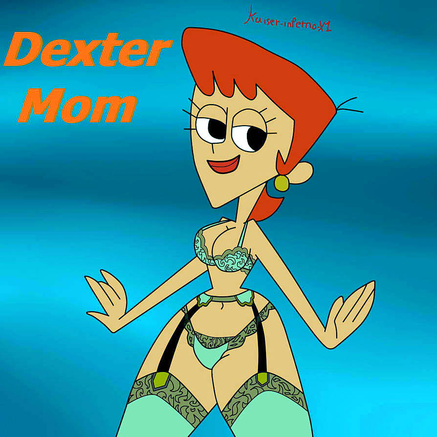 bra dexter's_laboratory dexter's_mom garter_belt smile stockings thighs thong