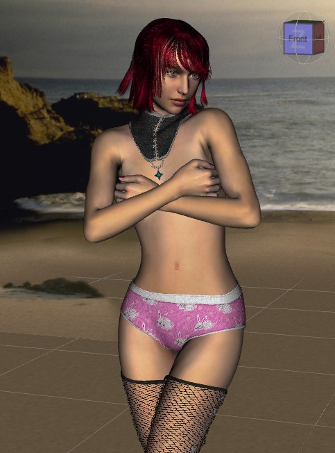 3d covering daz female original panties simspictures simspictures_(artist) topless underwear_only