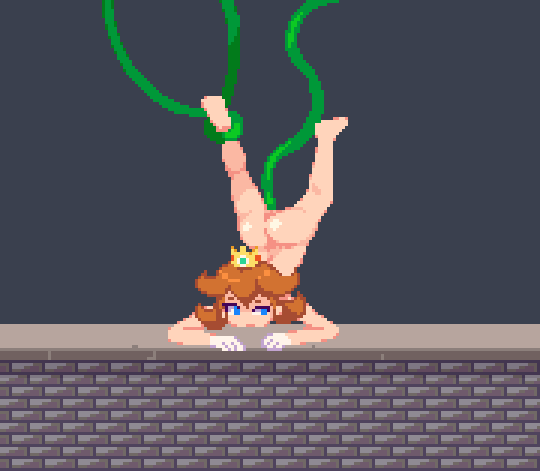 1_girl 1girl animated ass blue_eyes female gif gloves green_tentacles legs_up mostly_nude naked_gloves no_bra no_panties noscium nude one_eye_closed princess_daisy royalty sex super_mario_bros. tentacle_around_leg tentacle_sex tentacles vaginal vaginal_penetration vaginal_sex white_gloves