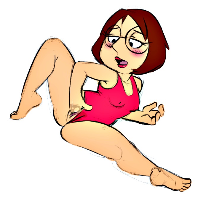 breasts family_guy fingering meg_griffin pussy swimsuit white_background