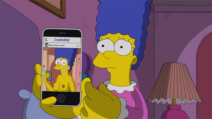 breasts cellphone gif marge_simpson nude the_simpsons