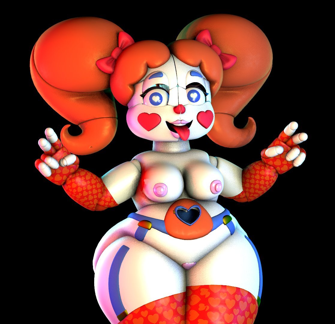 1girl circus_baby five_nights_at_freddy's looking_at_viewer nude sexbot_circus_baby sister_location standing