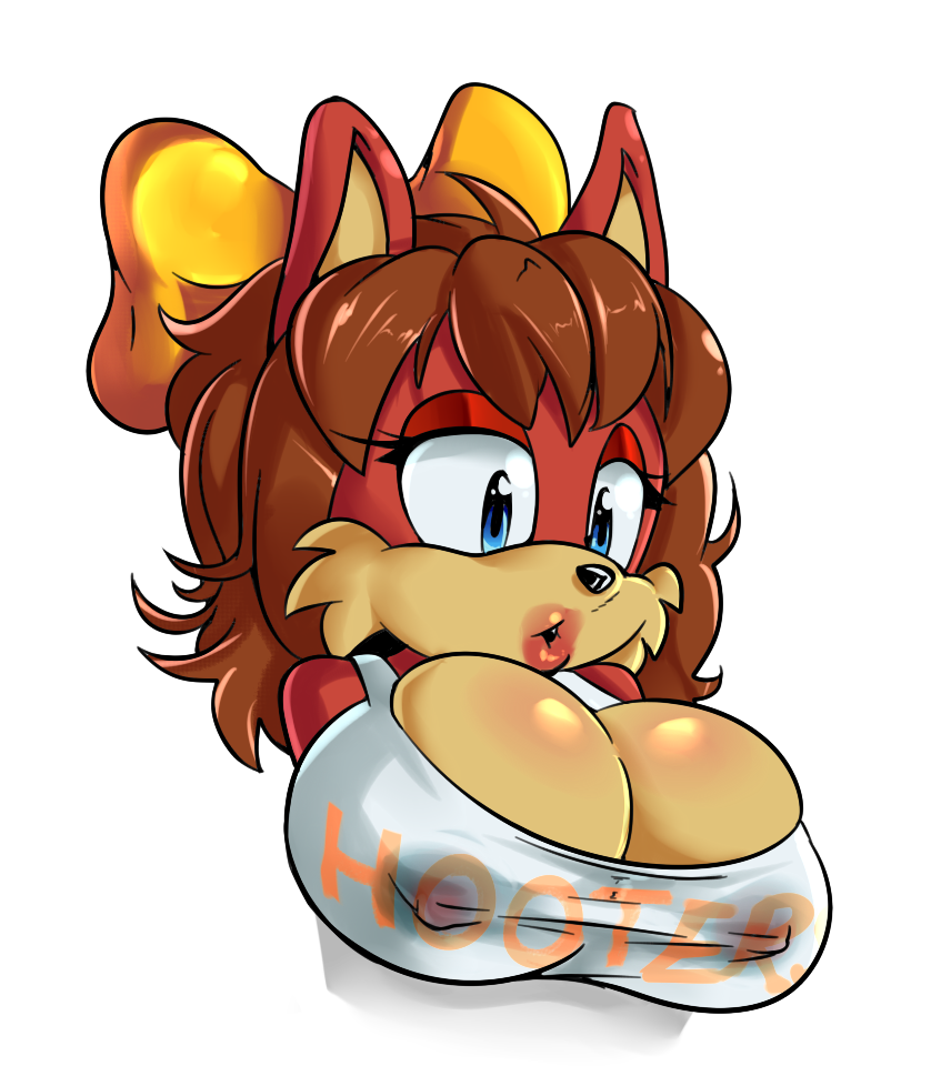 2014 alpha_channel anthro big_breasts breasts canine cleavage clothed clothing cuisine erect_nipples fiona_fox fox furry mammal nipples sega solo sonic_(series)