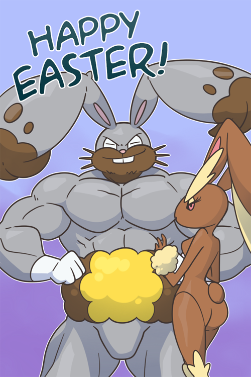 diggersby lopunny muscle no_humans pokemon smirk