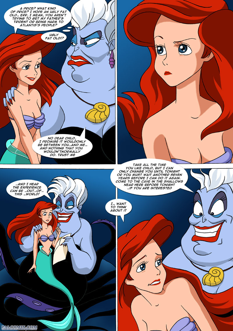 comic disney palcomix princess_ariel seashell_bra tagme the_little_mermaid